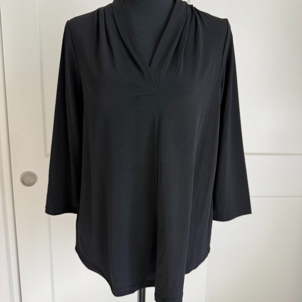 Womens JM Collection PM Black Blouse NWT